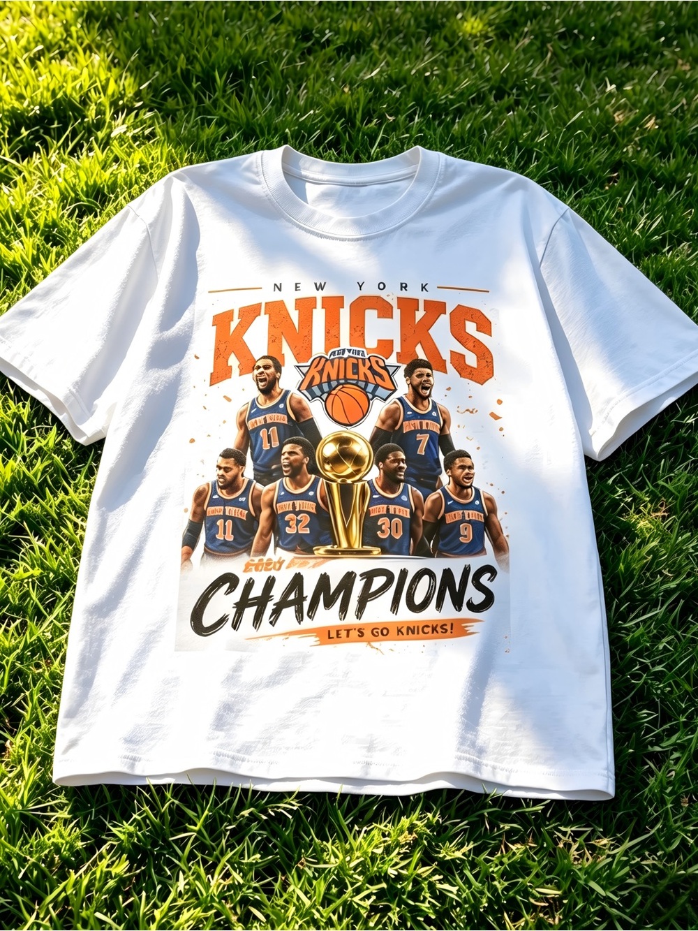 Knicks championship poster T-shirt New York basketbal Women Men T-shirt unisex
